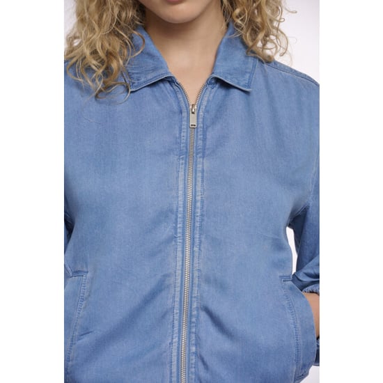 Rino & Pelle puff sleeve zip jacket myla.7002621 washed blue - Image 3
