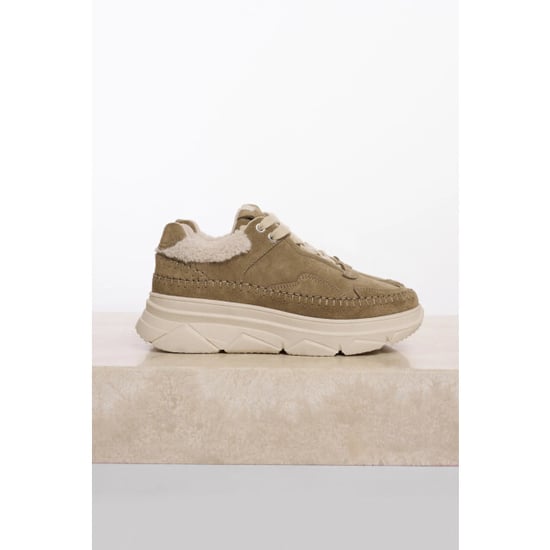 Rino & Pelle Willa.1002511 rino en pelle sneaker with stitching details olive - Image 1