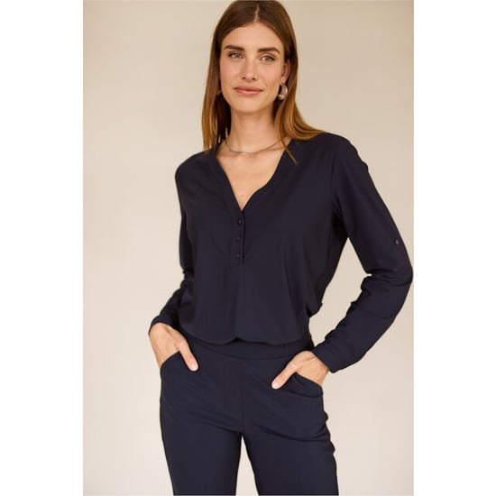 Studio Anneloes Evi basic blouse navy - Image 3