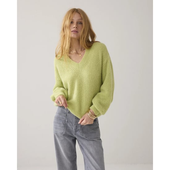 Summum 7s7964-70044 604 sweater garment dye knit misty lime - Image 1