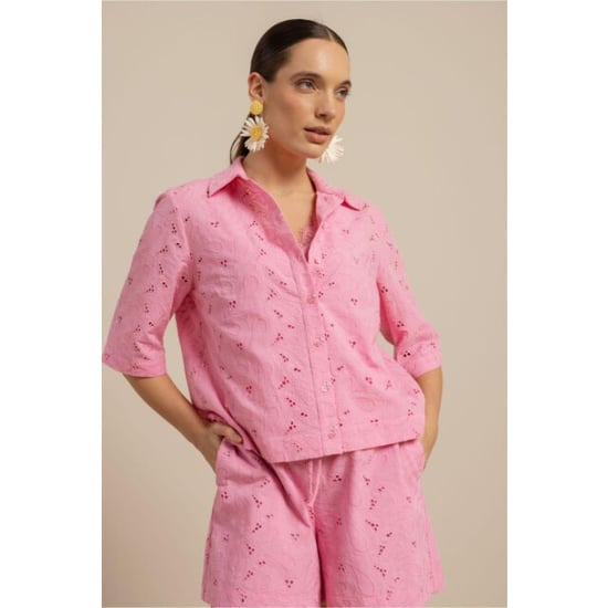 Studio Anneloes nyra broderie blouse 13870 4400 pop pink - Image 3