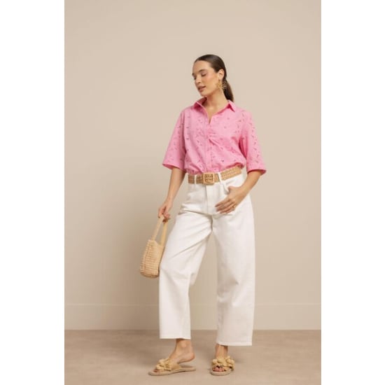 Studio Anneloes nyra broderie blouse 13870 4400 pop pink - Image 5