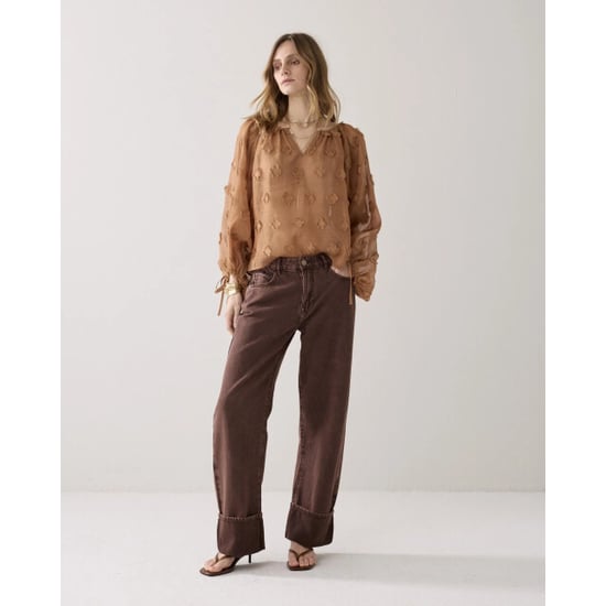 Summum 4s2914-12401 713 baggy loose pant rugged cotton twill coffee - Image 4