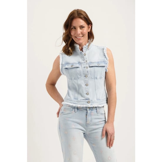 Florèz Cr0145 447 ginny gilet aztec bleached denim - Image 2