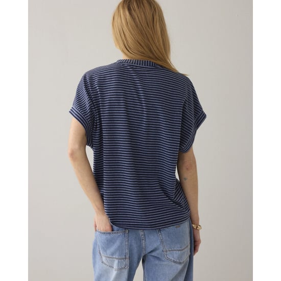 Summum 3s5258-30762 495 top two tone lurex stripe midnightblue - Image 4