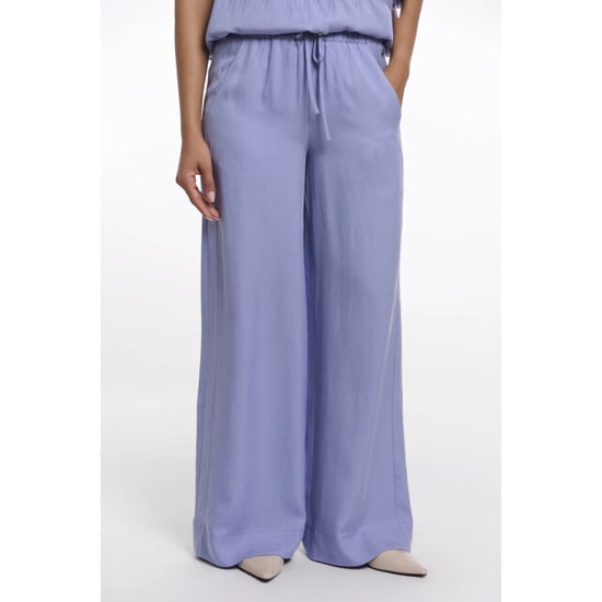 Rino & Pelle Nourregular.7002623 rino&pelle regular length wide leg pants brushed blue - Image 1