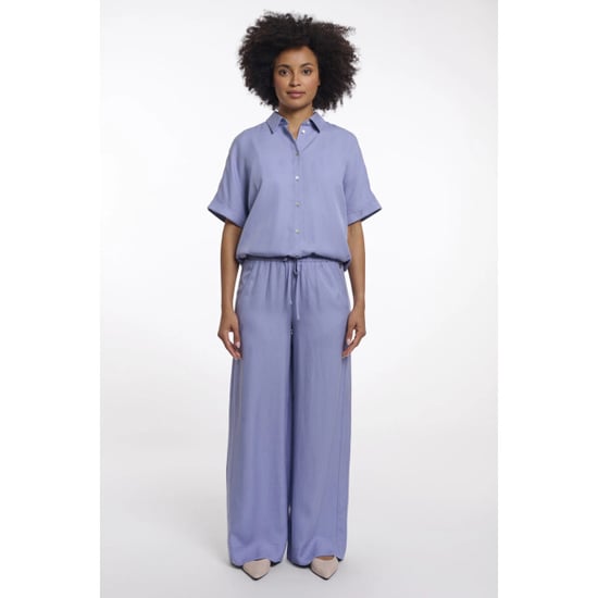 Rino & Pelle Nourregular.7002623 rino&pelle regular length wide leg pants brushed blue - Image 3