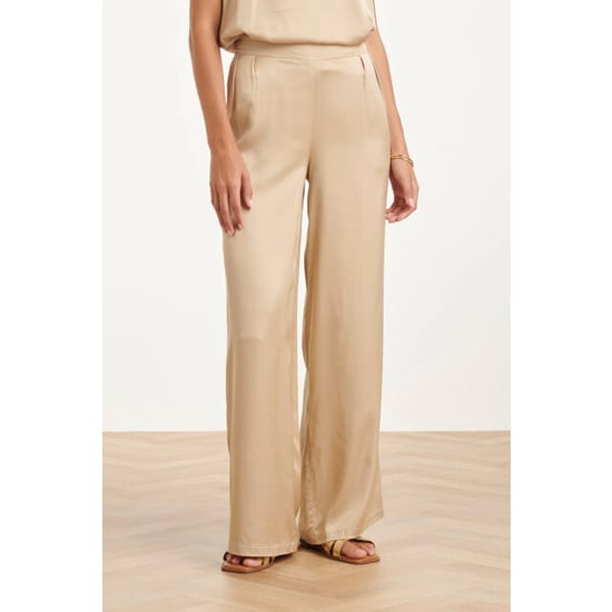 Smashed Lemon Wide leg pantalon met satijn-glans | - Image 5