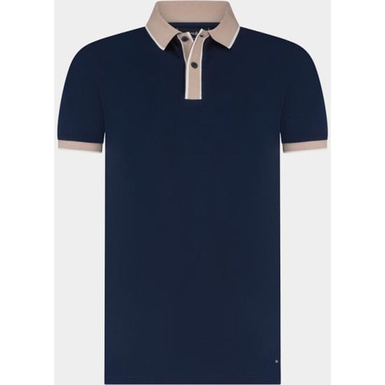 Scotland Blue Polo heren tiger polo contrast colar spe26108ti30sb/4001 - Image 2