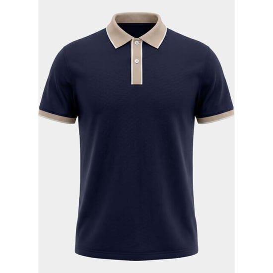 Scotland Blue Polo heren tiger polo contrast colar spe26108ti30sb/4001 - Image 4