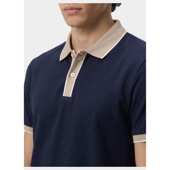 Scotland Blue Polo heren tiger polo contrast colar spe26108ti30sb/4001 - Image 5