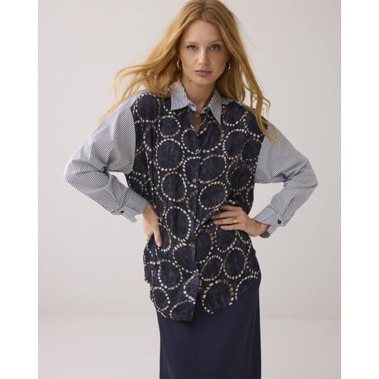 Summum 2s3329-12263 495 blouse all over print midnight blue - Image 1