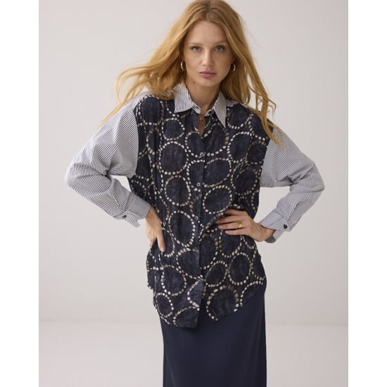 Summum 2s3329-12263 495 blouse all over print midnight blue - Image 3