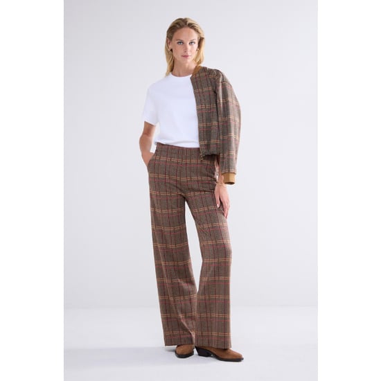 Summum 4s2676-30641 wide leg pants check jacquard - Image 6