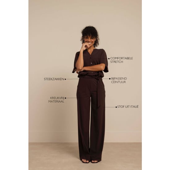 Studio Anneloes maggie jumpsuit 91542 8700 espresso - Image 3