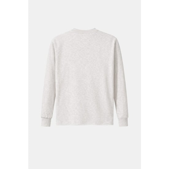Penn & Ink Harper 05m-90 penn and ink sweater print ecru mel. black - Image 3