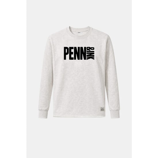 Penn & Ink Harper 05m-90 penn and ink sweater print ecru mel. black - Image 4