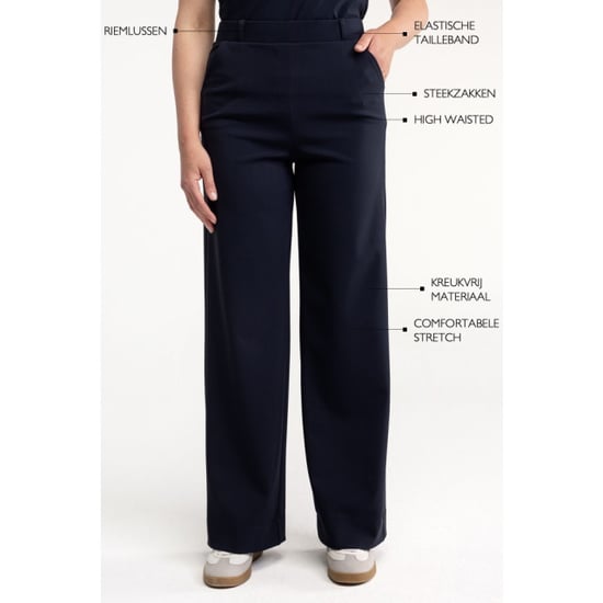 Studio Anneloes lexie bonded trousers 94801 6900 dark blue - Image 4