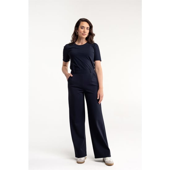 Studio Anneloes lexie bonded trousers 94801 6900 dark blue - Image 6