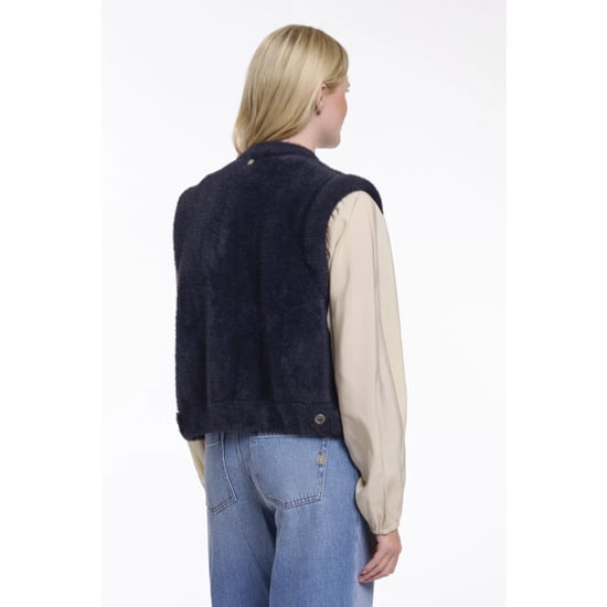 Rino & Pelle Elona.5002621 rino&pelle short waistcoat dark navy - Image 5