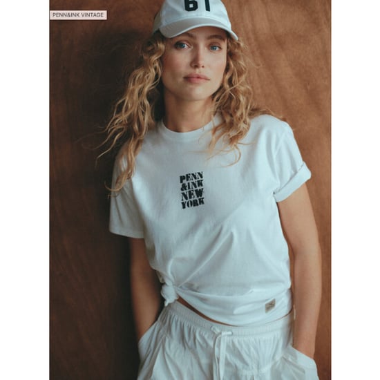 Penn & Ink Etta 01-90 penn and ink t-shirt print white black - Image 1