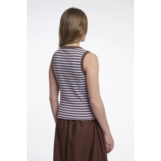 Rino & Pelle Arza.7002624 tanktop blue brown striped - Image 3