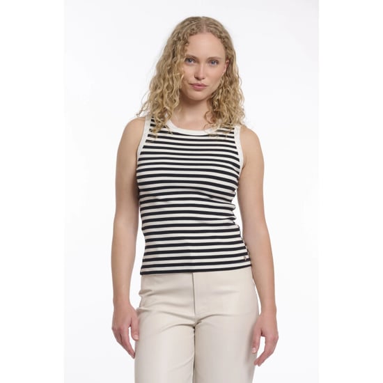 Rino & Pelle Uma.7002621 rino&pelle tanktop black white striped - Image 1