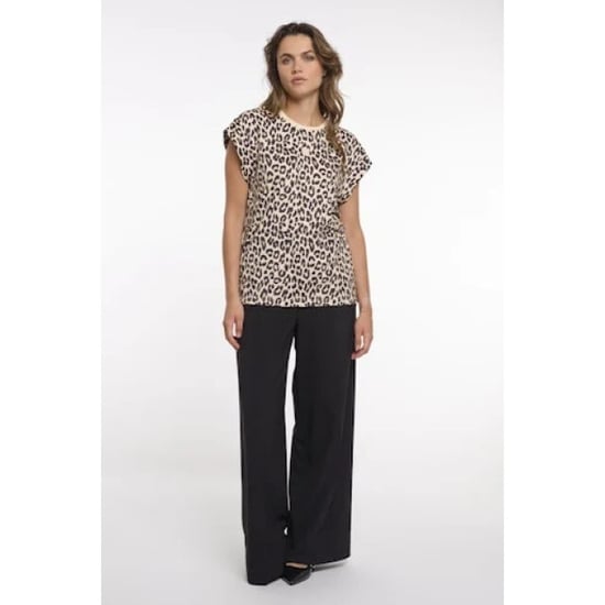 Rino & Pelle Ilana 7002622 rino&pelle sleeveless top with crew neck leopard - Image 3