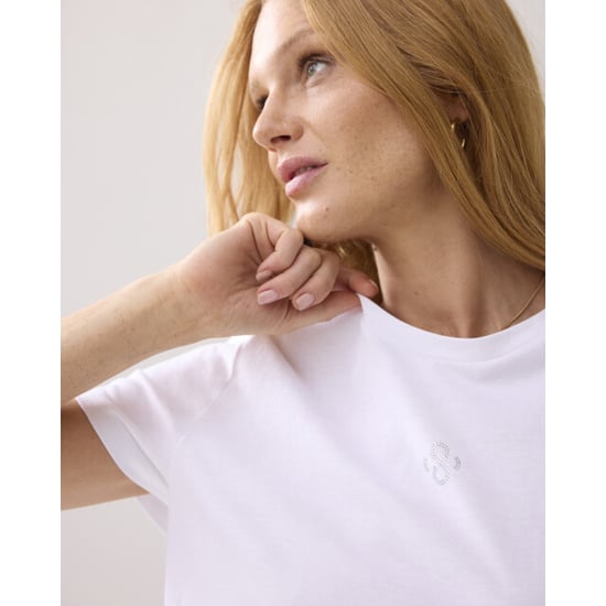 Summum 3s5185-30714 110 rhine stone logo tee white - Image 4