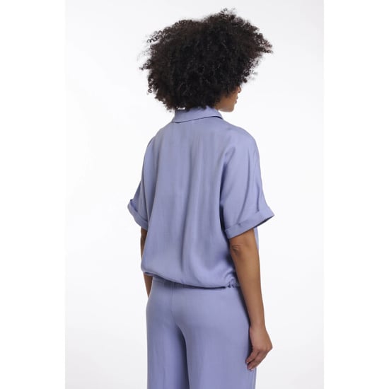 Rino & Pelle Rune.7002623 rino&pelle cropped short sleeve blouse brushed blue - Image 2