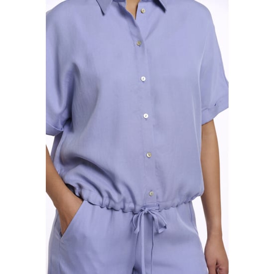 Rino & Pelle Rune.7002623 rino&pelle cropped short sleeve blouse brushed blue - Image 6