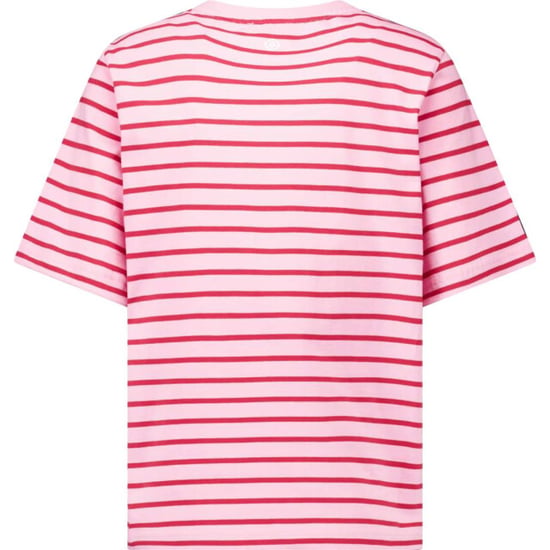 Studio Anneloes stripe studio floor t-shirt 13689 4044 ruby red/ pop pink - Image 3
