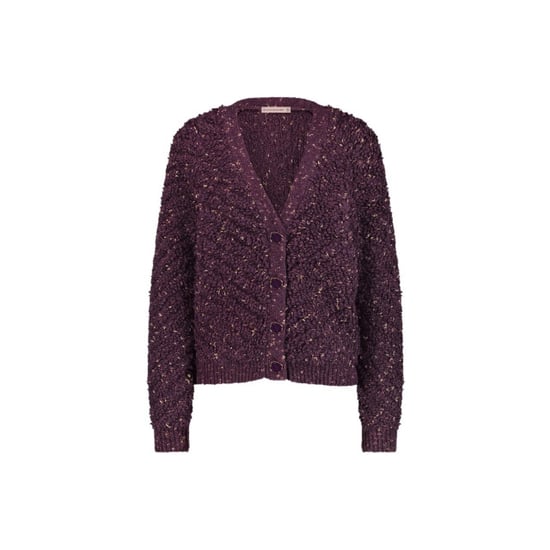 Studio Anneloes Iris chunky glitter cardigan aubergine - Image 1