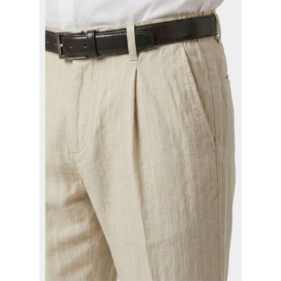 Bos Bright Blue Linnen broek linnen broek met streep 5509.426/23a - Image 2