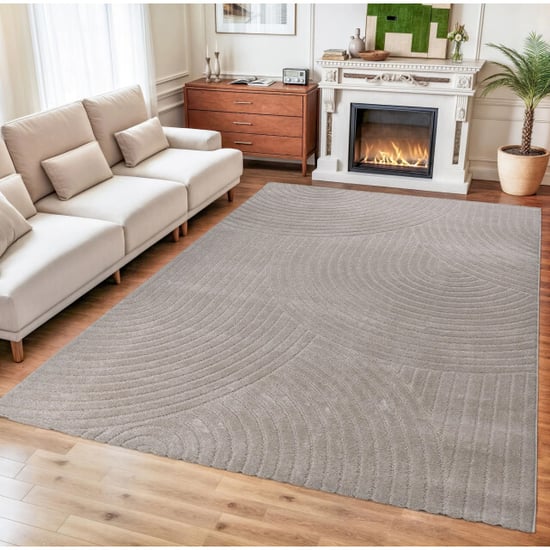 Muratap Vivant japandi vloerkleed laagpolig effen beige- 240x340 cm - Image 1