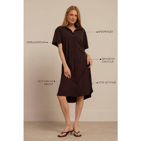 Studio Anneloes louni blouse dress 91543 8700 espresso - Image 4