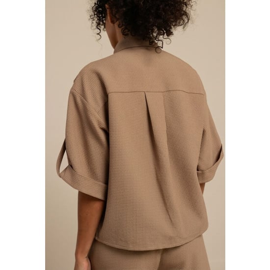 Studio Anneloes nellie waffle blouse 13666 2200 latte - Image 5