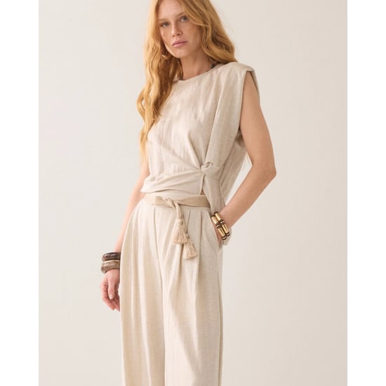 Summum 4s2972-30761 702 trouser linen look pebblebeige - Image 3