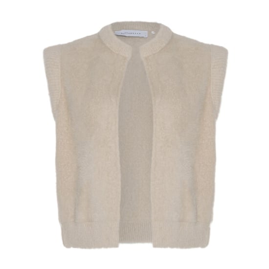 Rino & Pelle Elona.700noos rino en pelle short waistcoat stone - Image 2
