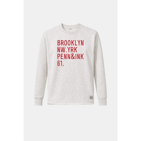 Penn & Ink Hailey 05m-330 penn and ink sweater print ecru mel. tomato - Image 3