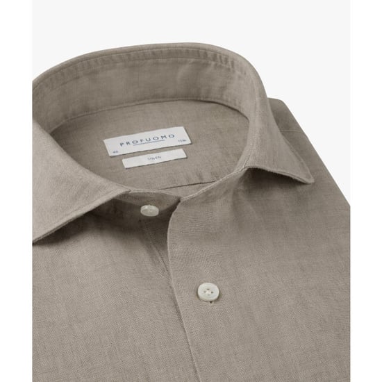 Profuomo Ppxh10017d shirt cutaway sf dark beige - Image 1
