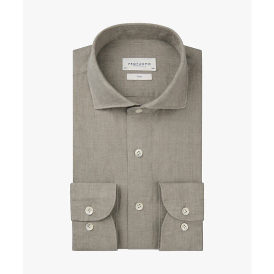 Profuomo Ppxh10017d shirt cutaway sf dark beige - Image 2