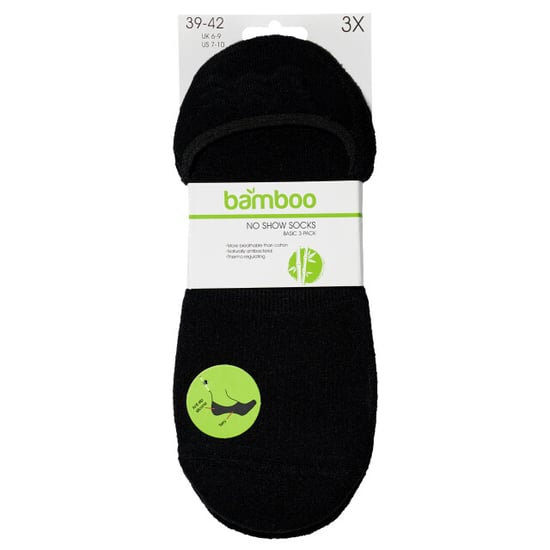Apollo Dames/heren bamboe footies no show sokken antislip 3-pack - Image 2