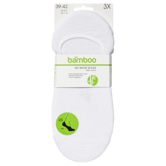 Apollo Dames/heren bamboe footies no show sokken antislip 3-pack - Image 4