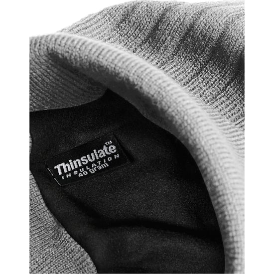 Beechfield Unisex Adult Thinsulate Beanie (Heather Grey) - Image 2