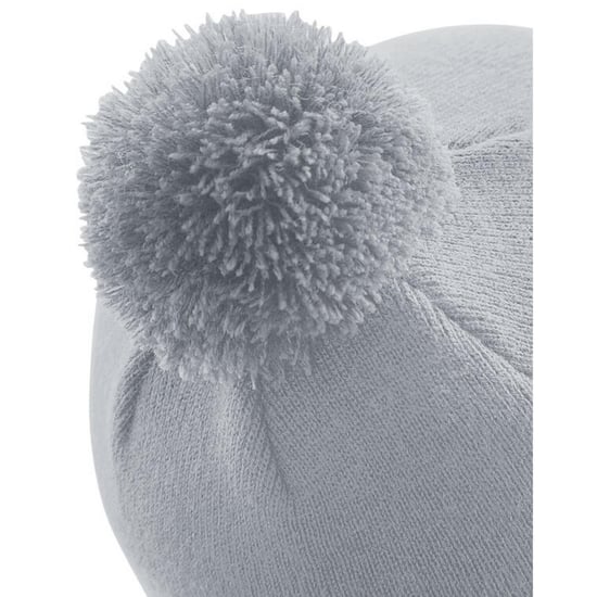 Beechfield Originele Pom Pom muts (Lichtgrijs) - Image 2