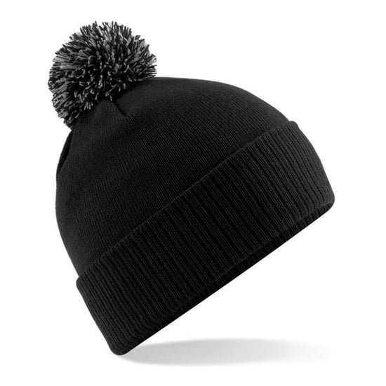Beechfield Volwassenen Unisex Snowstar Beanie (Zwart/Grafiet) - Image 2