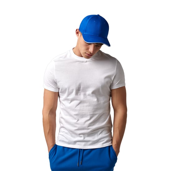 Beechfield EarthAware Classic 6 Panel Organic Cotton Sandwich Peak Baseball Cap (Helder Koninklijk) - Image 2