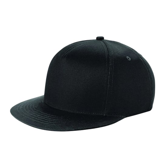 Beechfield Kinder/Kinder 5 Paneel Snapback Cap (Zwart/Zwart) - Image 2
