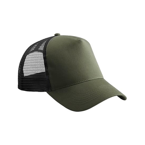 Beechfield Kinder/Kids Snapback Trucker Cap (Olijf/Zwart) - Image 1